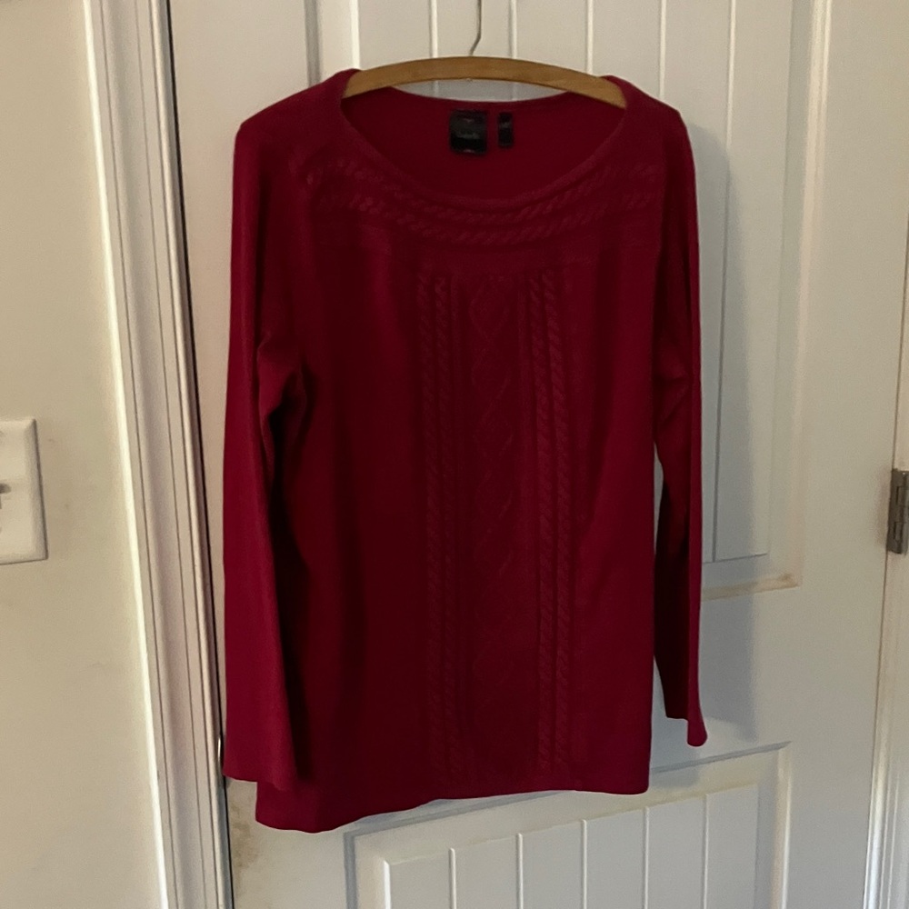 Rafaella Rich Red Knit Top